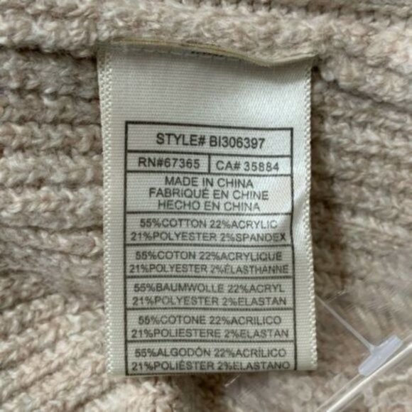 BB Dakota Tan Knit Slit Sleeve Sweater S – Fall Neutral - Picture 9 of 9